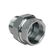 Американка прямая нар.-вн. латунь никель 1/2" LD (40)