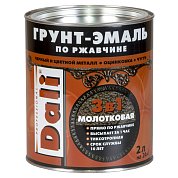 Грунт-эмаль по ржавчине Золотистый Молотковая 2л "DALI"